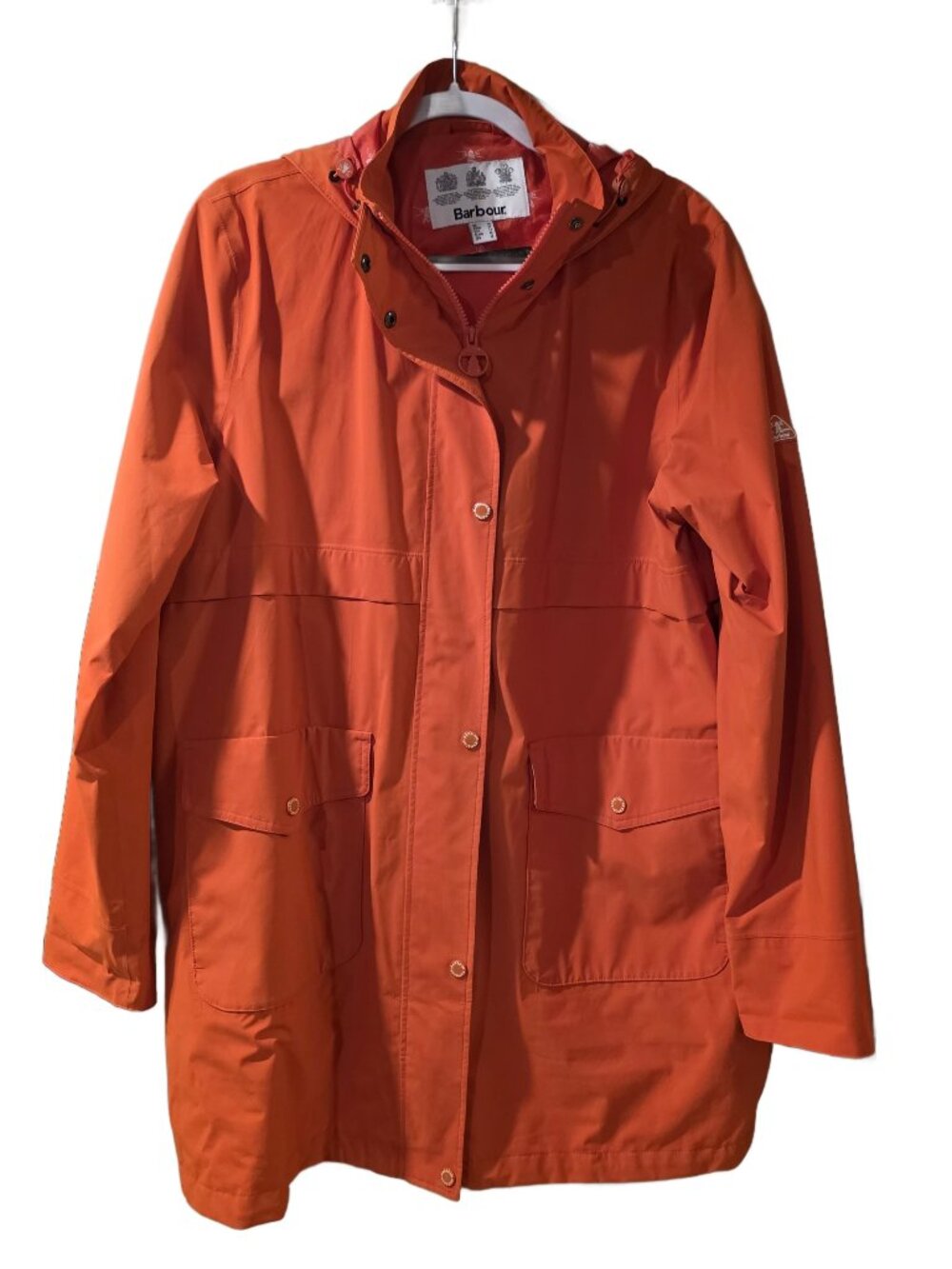 Barbour Waterproof Rain jacket - Orange size 14